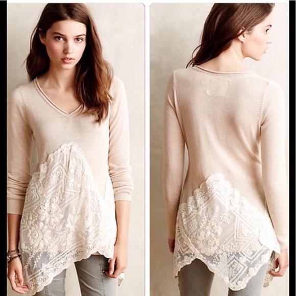 Angel of the North Lace Sweater L - Picture 3 of 10